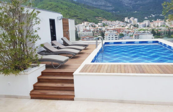 Luxury penthouse with a huge terrace and swimming pool